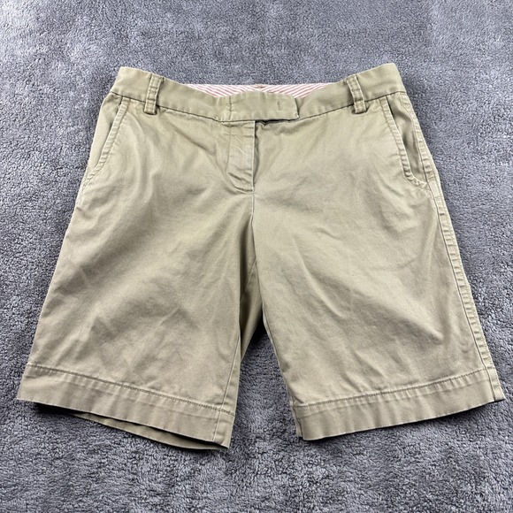 J.Crew Womens Bermuda Shorts Women 6 Beige City Fit Mid Rise - Picture 1 of 11